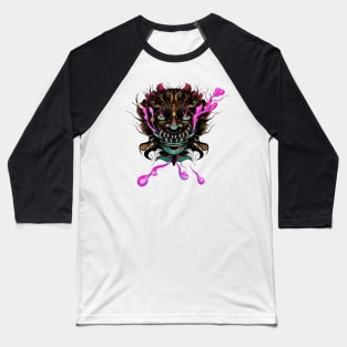 Japanese Dragon Mask Baseball T-Shirt